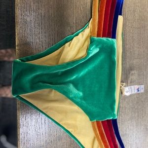 Velvet strappy bikini bottom